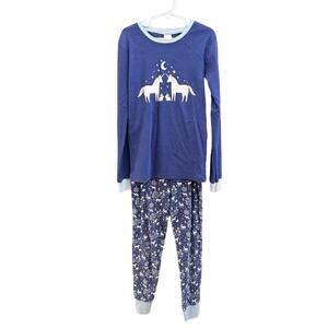 Mini Boden Unicorn & Bunny Pajamas, GUC (fading on pants), Sz 12Y (152cm) (12A)
